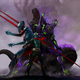 The "Shin" movie iterations of Ultraman, Kamen Rider, Evangelion Unit 01 and Godzilla stand ready to battle.